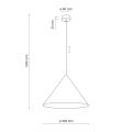 Stożkowa lampa wisząca niebieska Ø33,5cm do nowoczesnej sypialni CONO L NAVY 1xE27 11415 TK Lighting