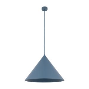 Niebieska lampa wisząca z dużym, metalowym kloszem stożkiem Ø50cm idealna do jadalni CONO XL NAVY 1xE27 11416 TK Lighting