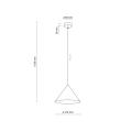 Zielona lampa wisząca z metalowym kloszem stożkiem Ø26cm do salonu, jadalni CONO M PISTACIO 1xE27 11418 TK Lighting