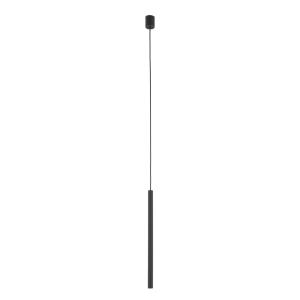 Zwis, lampa wisząca wąska tubka z ryflowaną strukturą do salonu FERRO BLACK 500 1xG9 11421 TK Lighting