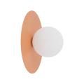 Minimalistyczny kinkiet do nowoczesnego salonu, kolor biało-łososiowy Ø25cm PIXI SALMON 1xG9 11427 TK Lighting