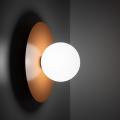 Minimalistyczny kinkiet do nowoczesnego salonu, kolor biało-łososiowy Ø25cm PIXI SALMON 1xG9 11427 TK Lighting