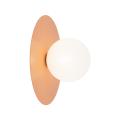 Minimalistyczny kinkiet do nowoczesnego salonu, kolor biało-łososiowy Ø25cm PIXI SALMON 1xG9 11427 TK Lighting