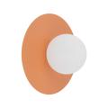 Minimalistyczny kinkiet do nowoczesnego salonu, kolor biało-łososiowy Ø25cm PIXI SALMON 1xG9 11427 TK Lighting