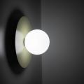 Kinkiet z zielonym talerzykiem dekoracyjnym i białym kloszem kulką PIXI PISTACIO do jadalni 1xG9 11429 TK Lighting