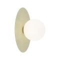 Kinkiet z zielonym talerzykiem dekoracyjnym i białym kloszem kulką PIXI PISTACIO do jadalni 1xG9 11429 TK Lighting