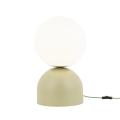 Zielona lampka nocna do sypialni, zielona podstawa i biały klosz kulka MIKI PISTACIO BIG 52cm wysokości 1xE27 11430 TK Lighting