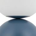 Niebieska lampka stołowa, nocna z białym kulistym kloszem MIKI NAVY BIG 1xE27 wysokość 52cm 11431 TK Lighting