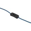 Niebieska lampka stołowa, nocna z białym kulistym kloszem MIKI NAVY BIG 1xE27 wysokość 52cm 11431 TK Lighting