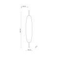Drewniano-metalowy kinkiet do nowoczesnych i industrialnych wnętrz MAREVA L ORZECH LED 18W 11434 TK Lighting
