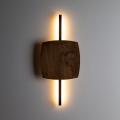 Kinkiet z drewnianym kloszem, dekoracja do salonu  SELVA M ORZECH LED  11435 TK Lighting