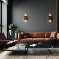 Kinkiet z drewnianym kloszem, dekoracja do salonu  SELVA M ORZECH LED  11435 TK Lighting