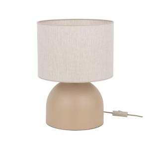 Elegancka lampka nocna do sypialni, lniany abażur TAMI SABIA 1xE27 wysokość 49cm 16194 TK Lighting