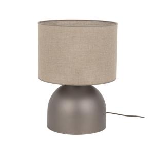 Lampka nocna stołowa brązowa z lnianym kloszem 49cm wysokości TAMI NEW BROWN 1xE27 16195 TK Lighting
