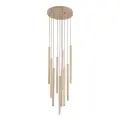 Lampa wisząca z podłużnymi kloszami rurkami nad stół do jadalni FERRO SABIA CHAMPAGNE 10xG9 11494 TK Lighting