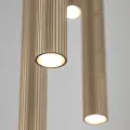 Lampa wisząca z podłużnymi kloszami rurkami nad stół do jadalni FERRO SABIA CHAMPAGNE 10xG9 11494 TK Lighting