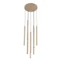 Lampa wisząca z podłużnymi kloszami rurkami nad stół do jadalni FERRO SABIA CHAMPAGNE 10xG9 11494 TK Lighting