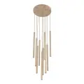 Lampa wisząca z podłużnymi kloszami rurkami nad stół do jadalni FERRO SABIA CHAMPAGNE 10xG9 11494 TK Lighting