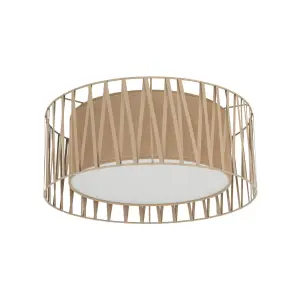 Lampa sufitowa z abażurem z juty, idealna do sypialni boho HARMONY SABIA JUTA 4xE27 11464 TK Lighting