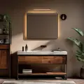 Kinkiet drewniany w kolorze orzecha nad obraz VIGA WOOD LED SOSNA SZCZOTKOWANA 11690 9W LED TK Lighting