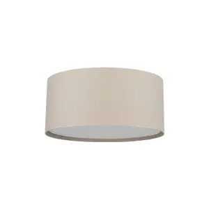 Lampa sufitowa okrągła z lnianym abażurem do salonu Ø77cm LARGO LINEN 6xE27 11699 TK Lighting