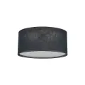 Lampa sufitowa z czarnym tkaninowym abażurem do salonu Ø77cm LARGO BLACK 6xE27 11700 TK Lighting