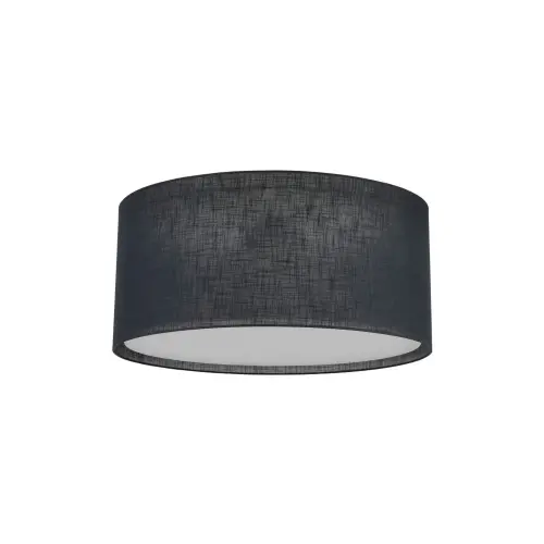 Lampa sufitowa z czarnym tkaninowym abażurem do salonu Ø77cm LARGO BLACK 6xE27 11700 TK Lighting