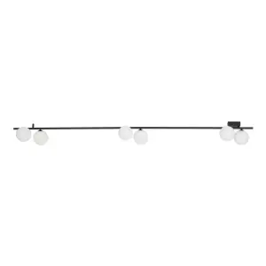 Czarna lampa sufitowa do salonu IMELO BLACK 6xG9 czarna listwa z kloszami kulami 11479 TK Lighting
