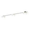 Podłużna, zielona listwa sufitowa z sześcioma białymi, szklanymi kloszami do jadalni IMELO OLIVE 6xG9 11480 TK Lighting
