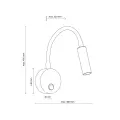 Nowoczesny, elastyczny kinkiet z włącznikiem do sypialni LAGOS SABIA 1xG9 11449 TK Lighting