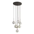 Lampa wisząca 7-punktowa LAVA BROWN z brązową podstawą i transparentnymi kloszami 7XG9 11328 TK Lighting