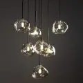 Lampa wisząca 7-punktowa LAVA BROWN z brązową podstawą i transparentnymi kloszami 7XG9 11328 TK Lighting