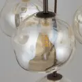 Lampa wisząca 7-punktowa LAVA BROWN z brązową podstawą i transparentnymi kloszami 7XG9 11328 TK Lighting