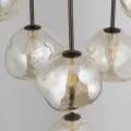 Lampa wisząca 7-punktowa LAVA BROWN z brązową podstawą i transparentnymi kloszami 7XG9 11328 TK Lighting