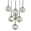 Lampa wisząca 7-punktowa LAVA BROWN z brązową podstawą i transparentnymi kloszami 7XG9 11328 TK Lighting