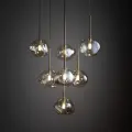 Lampa wisząca z 7 szklanymi, asymetrycznymi kloszami LAVA SABIA 11132 7xG9 TK Lighting