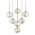Lampa wisząca z 7 szklanymi, asymetrycznymi kloszami LAVA SABIA 11132 7xG9 TK Lighting