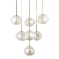 Lampa wisząca z 7 szklanymi, asymetrycznymi kloszami LAVA SABIA 11132 7xG9 TK Lighting