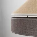 Lampa wisząca do wnętrz w stylu boho, dwukolorowy abażur ⌀38,5cm ELISS BLACK JUTA 1xE27 TK Lighting