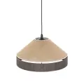Lampa wisząca do wnętrz w stylu boho, dwukolorowy abażur ⌀38,5cm ELISS BLACK JUTA 1xE27 TK Lighting