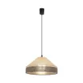 Lampa wisząca do wnętrz w stylu boho, dwukolorowy abażur ⌀38,5cm ELISS BLACK JUTA 1xE27 TK Lighting