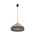 Lampa wisząca do wnętrz w stylu boho, dwukolorowy abażur ⌀38,5cm ELISS BLACK JUTA 1xE27 TK Lighting