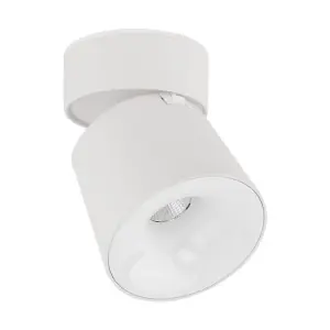 Biała lampa punktowa, ruchomy reflektorek do nowoczesnych wnętrz 1x12W LED ze zmienną barwą KYOYO WHITE CCT 18153 TK Lighting
