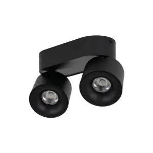 Lampa sufitowa czarna z dwoma ruchomymi reflektorkami 2x10W LED barwa ciepła SPARK DUO 18147 TK Lighting