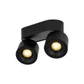 Lampa sufitowa czarna z dwoma ruchomymi reflektorkami 2x10W LED barwa ciepła SPARK DUO 18147 TK Lighting