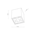 Minimalistyczna lampa sufitowa kompaktowa biała 4x2W LED do przedpokoju, holu ARCO WHITE 18148 TK Lighting
