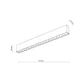 Czarna, podłużna lampa sufitowa minimalistyczna 40W LED do przedpokoju, jadalni ARCO BLACK 18150 TK Lighting