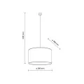 Lampa wisząca z beżowym abażurem ⌀38cm do sypialni VELLUM 1xE27 11211 TK Lighting