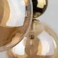 Lampa wisząca z trzema szklanymi, bursztynowymi kloszami i złotymi akcentami w stylu glamour SIA GOLD 10898 3xG9 TK Lighting