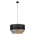 Lampa wisząca z potrójnym, kolorowym abażurem z juty i tkaniny do jadalni lub sypialni 1xE27 TRIO MIX 10902 TK Lighting